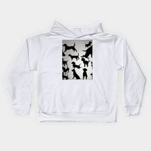 Puppies Shadow Silhouette Anime Style Collection No. 85 Kids Hoodie